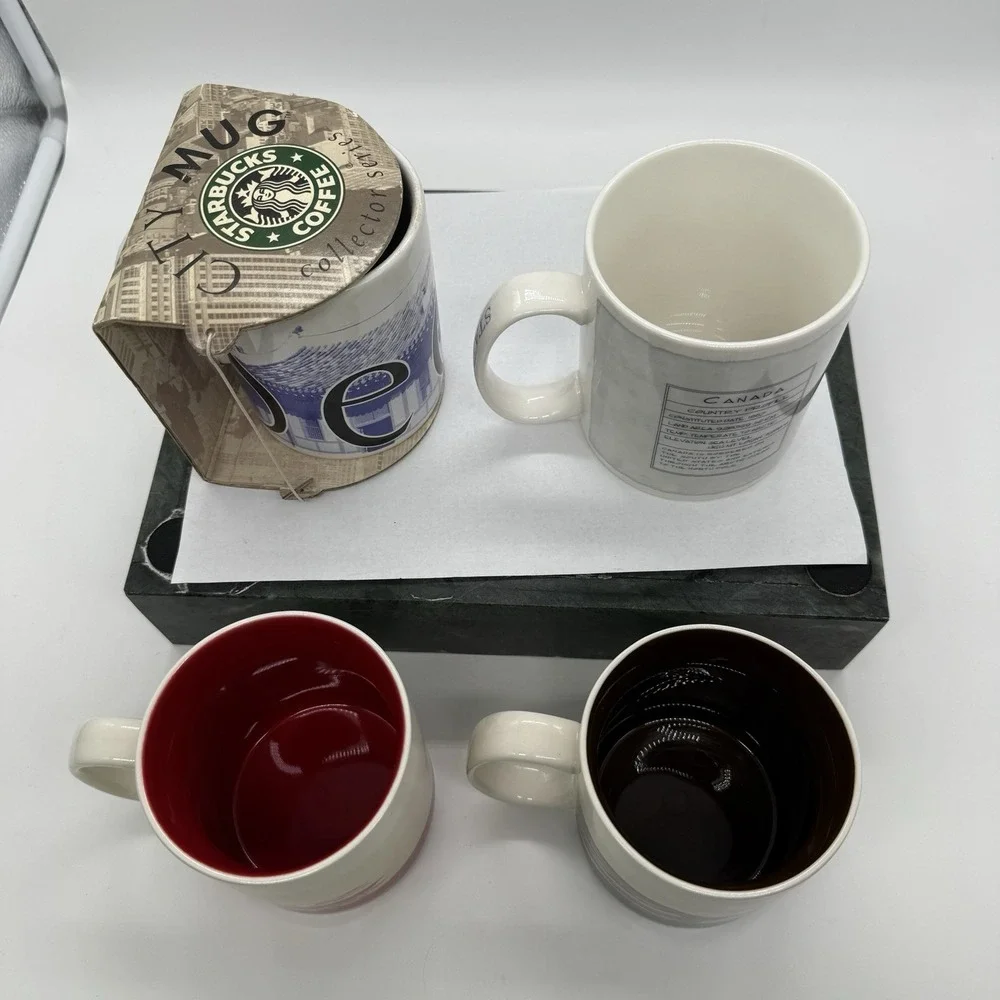 Starbucks City Mug Lot 4 Manila Philippines Canada Seoul Coffee Cups 2000-2012